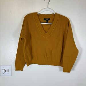 Forever 21 Golden V-Neck Sweater